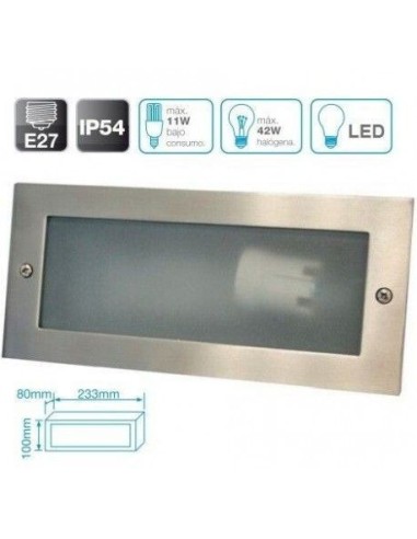 APLIQUE DE EMPOTRAR ALUMINIO IP54 60W GSC