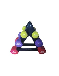 JUEGO DE 6 MANCUERNAS HEXAGONALES DE NEOPRENO CON SOPORTE...