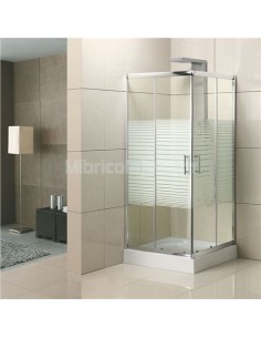MAMPARA DUCHA CUADRADA 90X90X185 6MM SERIGRAFIADA BT2008