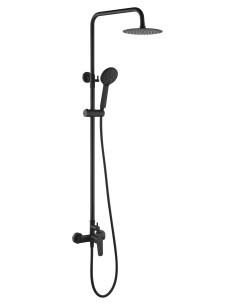 IMEX CONJUTO DUCHA MONOMANDO BELGICA NEGRO MATE