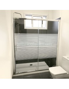 MAMPARA DUCHA FRONTAL 140X185 6MM SERIGRAFIADA  BT2074